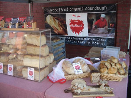 organic sourdough at market